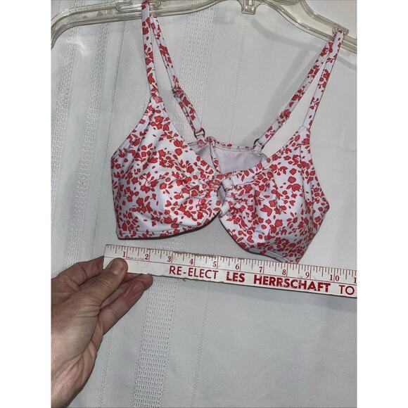 Girls' 2 Piece Ditsy Floral Print Knot Front Ruched Triangle Bikini Teen 8-9Y - Picture 10 of 11